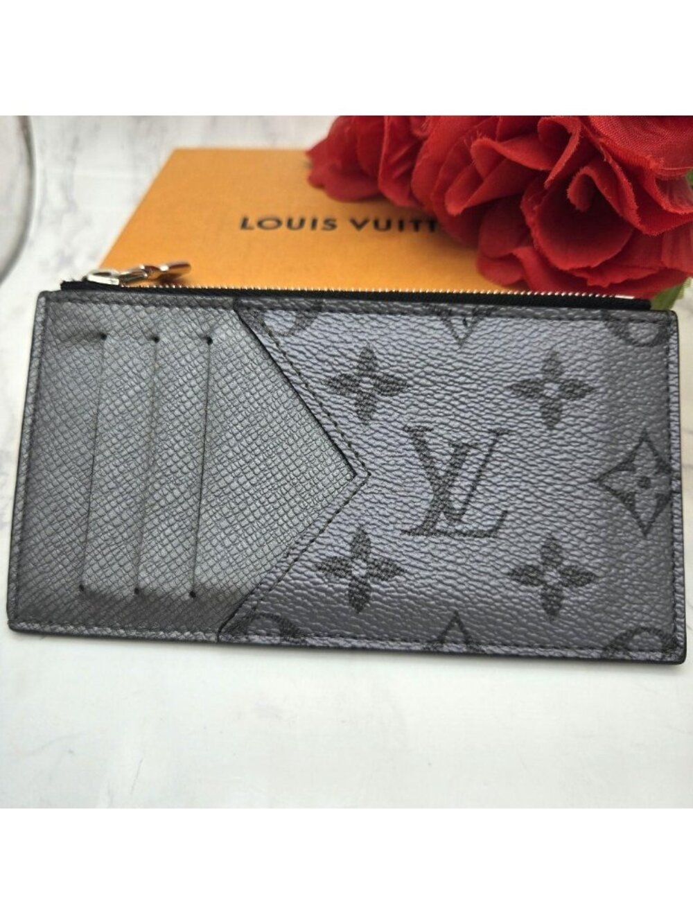 Louis Vuitton Taigarama Monogram Eclipse Coin Purse